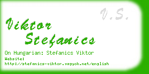 viktor stefanics business card